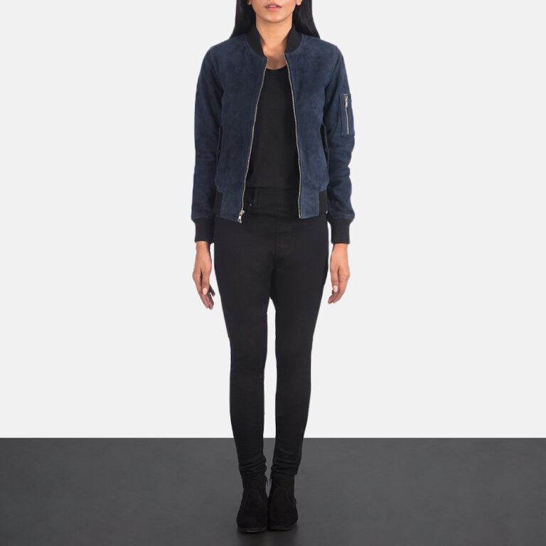 Womens Ava Ma-1 Blue Suede Bomber Jacket_5233 copy-2-1623146725974